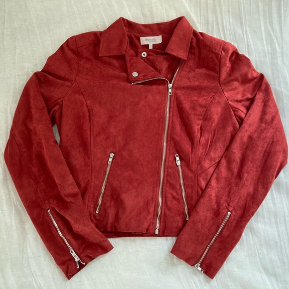 Charlotte Russe Jackets & Blazers - Charlotte Russe faux suede moto jacket rust